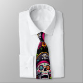 Sugar Skull Art - Jolly Pirate Skull Krawatte (Gebunden)
