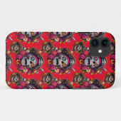 Sugar Skull Art - Jolly Pirate Skull (rot) Case-Mate iPhone Hülle (Rückseite (Horizontal))