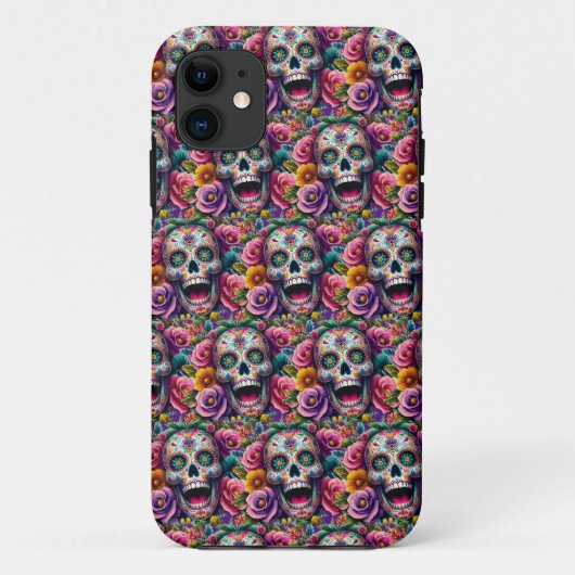 Sugar Skull Art - Knochen-Bouquet Case-Mate iPhone Hülle (Rückseite)