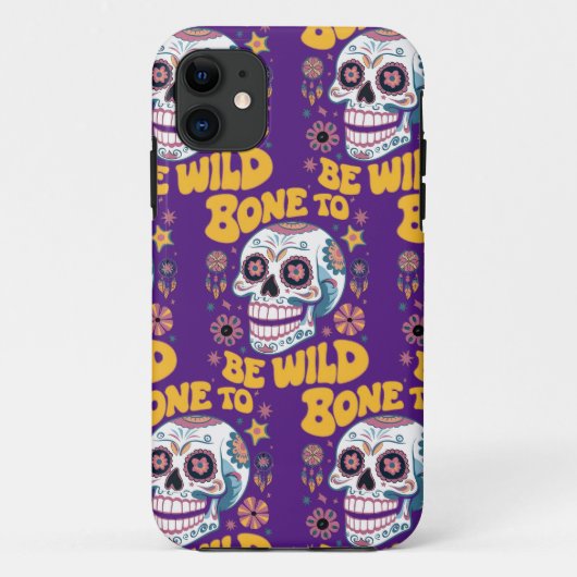 Sugar Skull Art - Knochen zum Wilden sein Case-Mate iPhone Hülle (Rückseite)