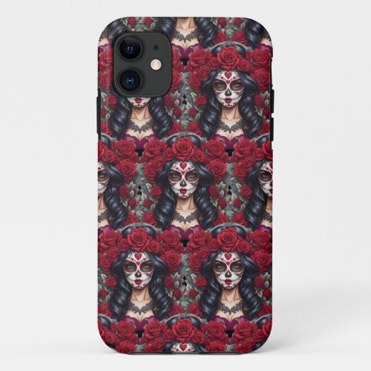 Sugar Skull Art - Kulturelle Leinwand Case-Mate iPhone Hülle (Rückseite)