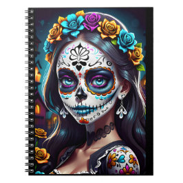 Sugar Skull Art - Kulturelle Schönheit Notizblock