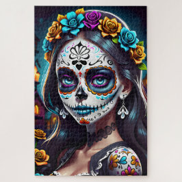 Sugar Skull Art - Kulturelle Schönheit Puzzle