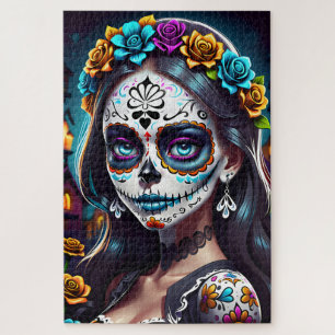 Sugar Skull Art - Kulturelle Schönheit Puzzle