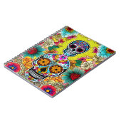Sugar Skull Art - Kunst des Erinnerns Notizblock (Linke Seite)