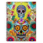Sugar Skull Art - Kunst des Erinnerns Notizblock (Vorderseite)