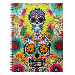 Sugar Skull Art - Kunst des Erinnerns Notizblock