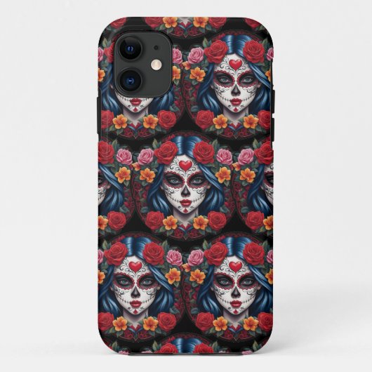Sugar Skull Art - Künstlerisches Nachleben Case-Mate iPhone Hülle (Rückseite)