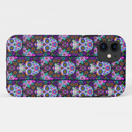 Sugar Skull Art - Leben im Tod Case-Mate iPhone Hülle (Rückseite (Horizontal))