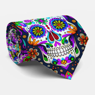 Sugar Skull Art - Leben im Tod Krawatte