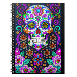 Sugar Skull Art - Leben im Tod Notizblock