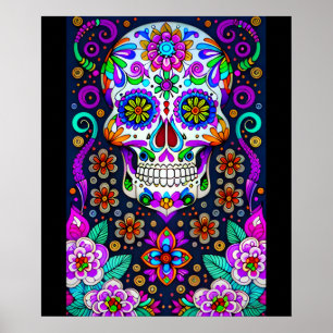 Sugar Skull Art - Leben im Tod Poster
