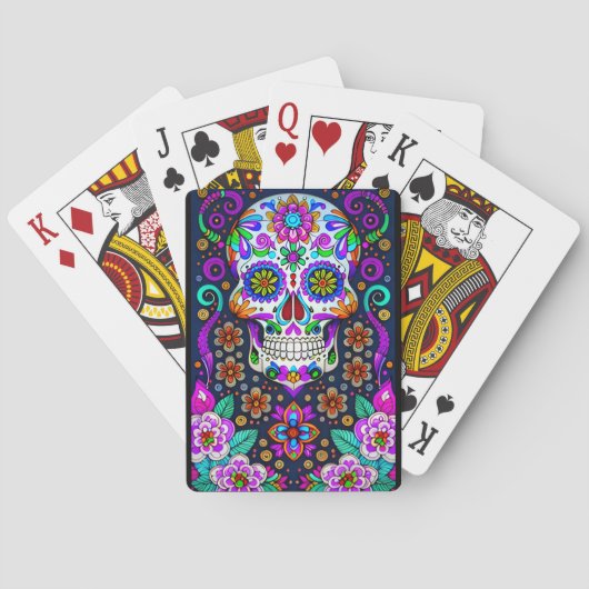 Sugar Skull Art - Leben im Tod Spielkarten (Rückseite)