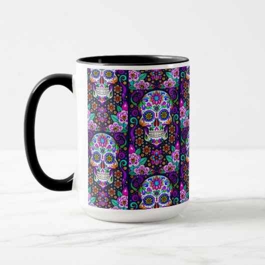 Sugar Skull Art - Leben im Tod Tasse (Links)
