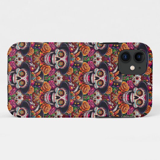 Sugar Skull Art - Marigold Sugar Skull Case-Mate iPhone Hülle (Rückseite (Horizontal))