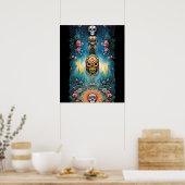 Sugar Skull Art - Mexikanischer Tag der Toten: Poster (Küche)