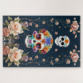 Sugar Skull Art - Mexikanisches Erbe Puzzle (Horizontal)