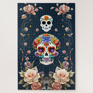 Sugar Skull Art - Mexikanisches Erbe Puzzle