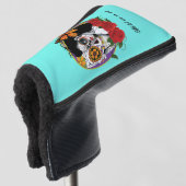 Sugar Skull Art Nouveau Golf Headcover (3/4 Vorderseite)