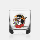 Sugar Skull Art Nouveau Whiskyglas (Vorderseite)