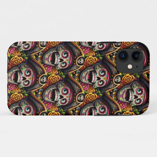 Sugar Skull Art - Pirate Skull Case-Mate iPhone Hülle (Rückseite (Horizontal))