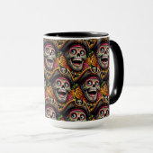 Sugar Skull Art - Pirate Skull Tasse (VorderseiteRechts)
