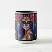 Sugar Skull Art - Rose und Romantik Tasse (Zentrum)