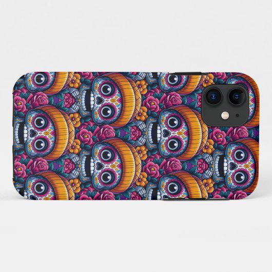 Sugar Skull Art - Skull in Beanie Calavera Case-Mate iPhone Hülle (Rückseite (Horizontal))