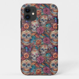 Sugar Skull Art - Skulls und Schmetterlinge Case-Mate iPhone Hülle