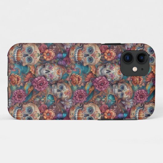 Sugar Skull Art - Skulls und Schmetterlinge Case-Mate iPhone Hülle (Rückseite (Horizontal))