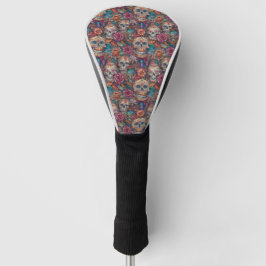 Sugar Skull Art - Skulls und Schmetterlinge Golf Headcover