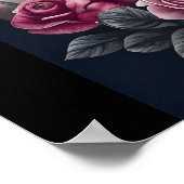 Sugar Skull Art - Strickende Frau im Skull Makeup Poster (Ecke)