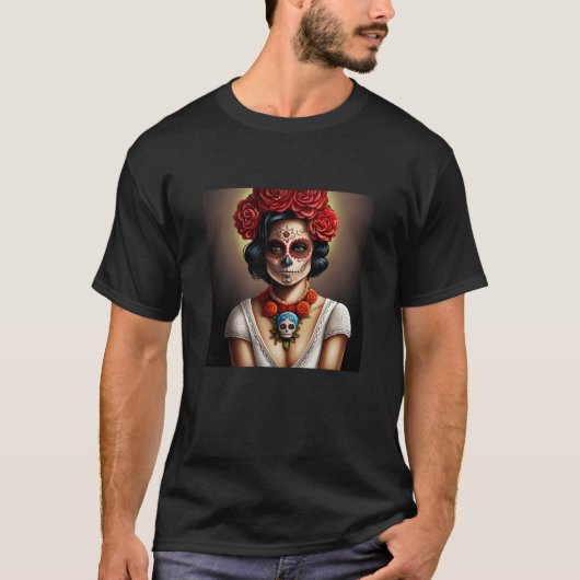 Sugar Skull Art T-Shirt (Vorderseite)