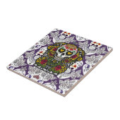Sugar Skull Art - Tag des Toten Altars Fliese (Seite)