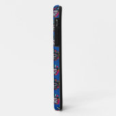 Sugar Skull Art - Top Hat Floral Fiesta (Blau) Case-Mate iPhone Hülle (Hinten/Links)