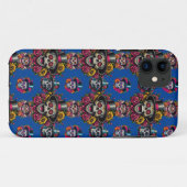 Sugar Skull Art - Top Hat Floral Fiesta (Blau) Case-Mate iPhone Hülle (Rückseite (Horizontal))