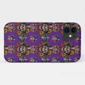 Sugar Skull Art - Top Hat Floral Fiesta (Lila) Case-Mate iPhone Hülle (Rückseite (Horizontal))