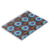Sugar Skull Art - Top Hat Floral Fiesta (Sky Blue) Notizblock (Linke Seite)