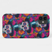 Sugar Skull Art - Top Hat Skull Case-Mate iPhone Hülle (Rückseite (Horizontal))