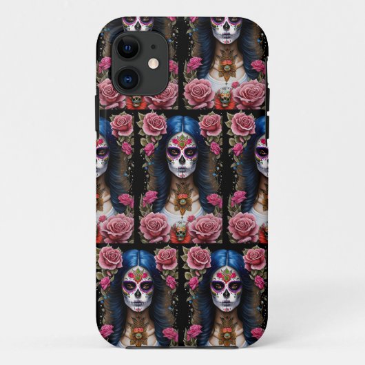 Sugar Skull Art - Traditionelle Frau Case-Mate iPhone Hülle (Rückseite)
