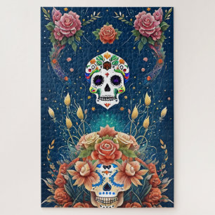 Sugar Skull Art - Urlaub in Dia de los Muertos Puzzle