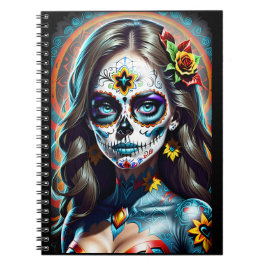 Sugar Skull Art - Vivid and Bold Notizblock