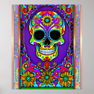 Sugar Skull Art: Wo Tradition Kreativität trifft Poster