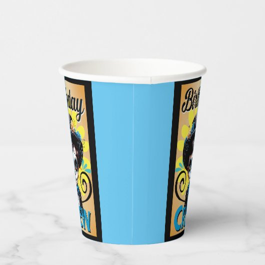 Sugar Skull Birthday Boy Pappbecher (Rechts)