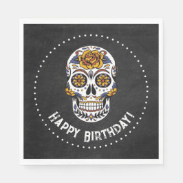Sugar Skull Birthday Serviette