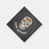 Sugar Skull Birthday Serviette (Ecke)