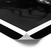 Sugar Skull Black and White Poster (Ecke)