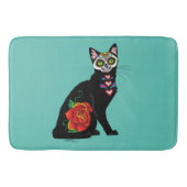 Sugar Skull Black Cat Badematte (Vorderseite)