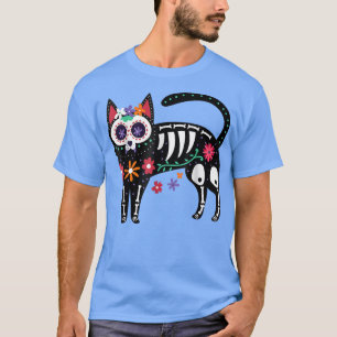 Sugar Skull Black Cat Day Tote Niedliche mexikanis T-Shirt