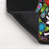 Sugar Skull Black Cat De Los Muertos Catrina Day O Mousepad (Ecke)